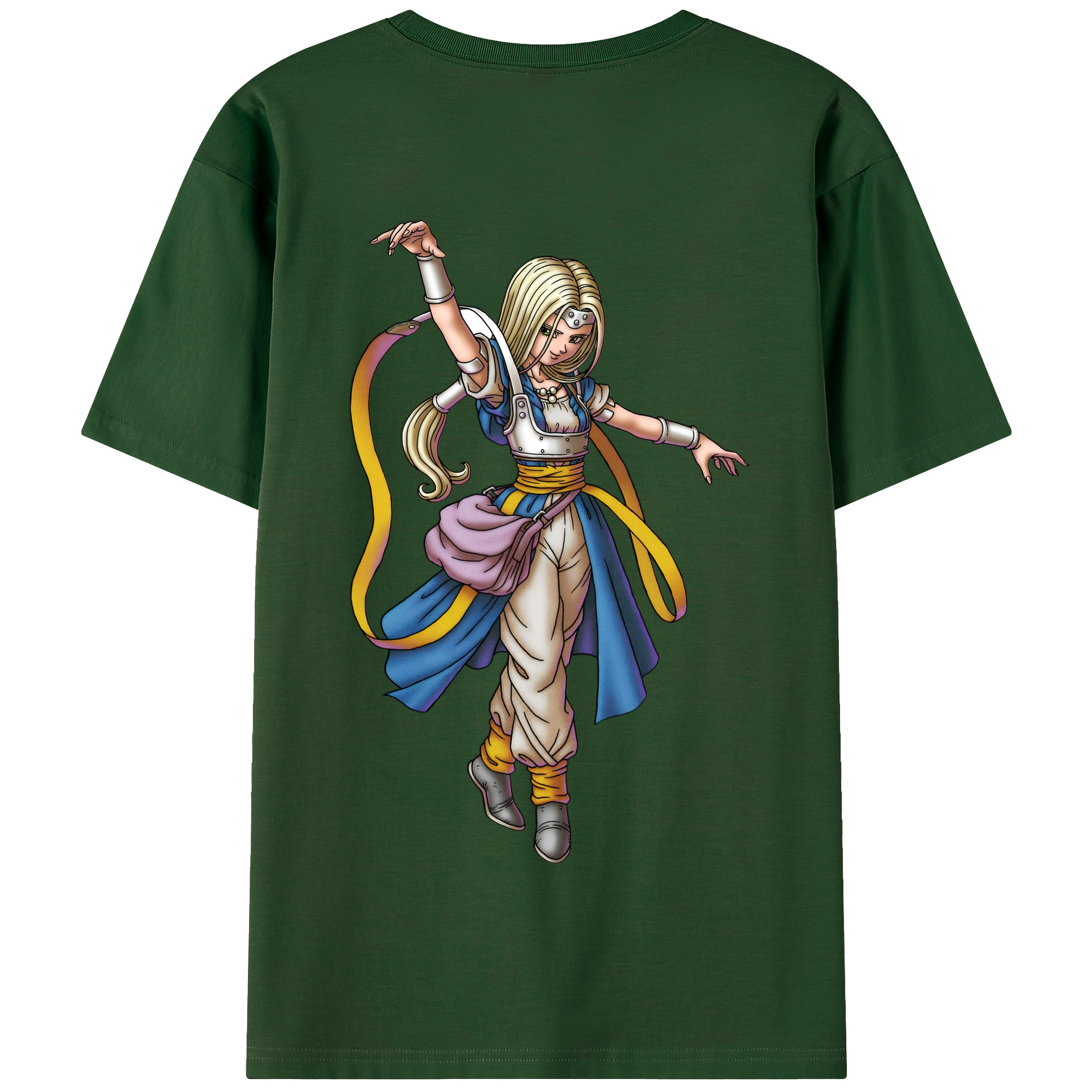 （画像用） ドラゴンクエスト Doragon Kuesuto Dragon Quest 綿100％半袖Tシャツ（背面プリント）